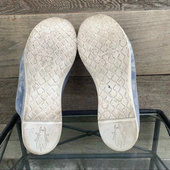 Fly London Wigg Sandal Blue Silver Platform Wedge Slide Shoe Women’s Sz 40 US 9 - Picture 10 of 11
